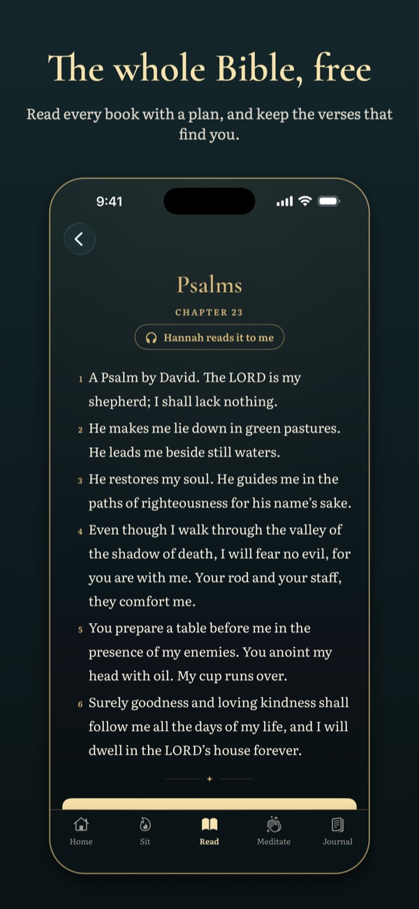 Reading the Bible in the app